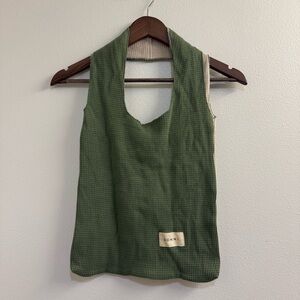 DONNI. Waffle Knit two-tone Tote Bag Textured Shoulder Bag upcycle tote One Size